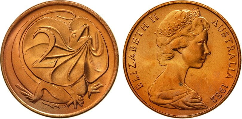 2 цента Австралии 1982