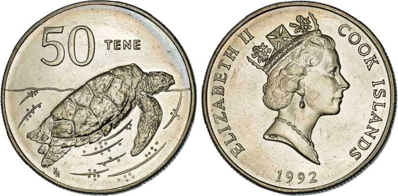 50 центов, Острова Кука, 1992