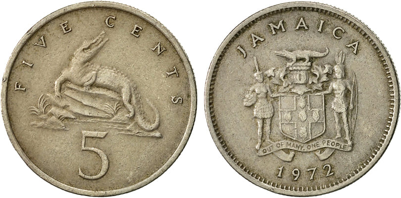 5 центов, Ямайка, 1972.