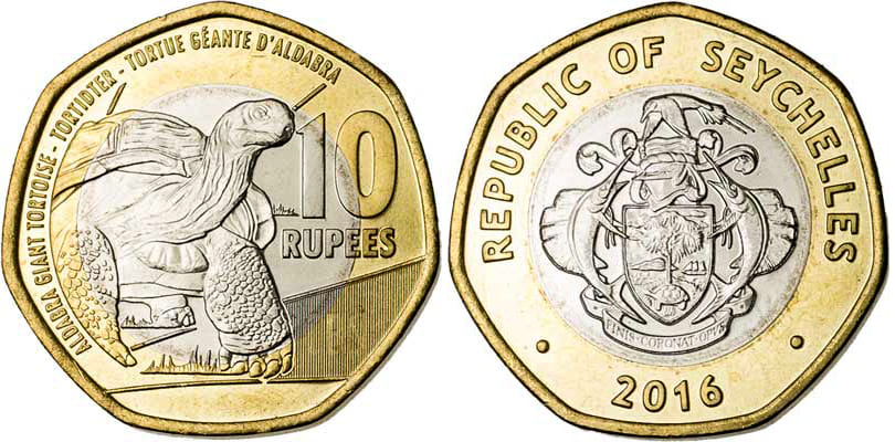 10 рупий, Сейшельские острова, 2016.