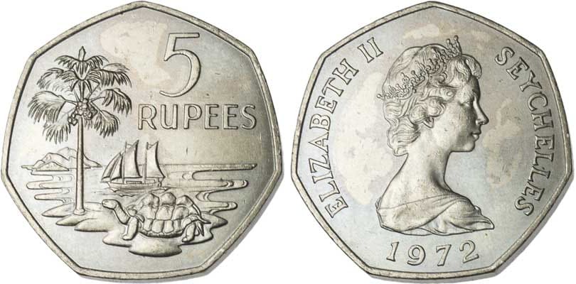 5 рупий, Сейшельские острова, 1972